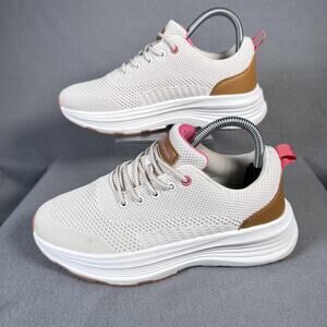 OrthoComfort Shoes Womens Size 7.5 EUR 38 Beige Mesh Orthopedic Walking Sneakers